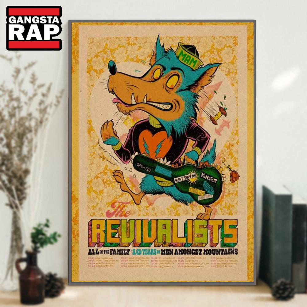 Revivalists All In The Family 10 Year Of Men Amongst Mountains Tour 2025 Poster Canvas Art Revivalists All In The Family 10 Year Of Men Amongst Mountains Tour 2025 Poster Canvas Art
