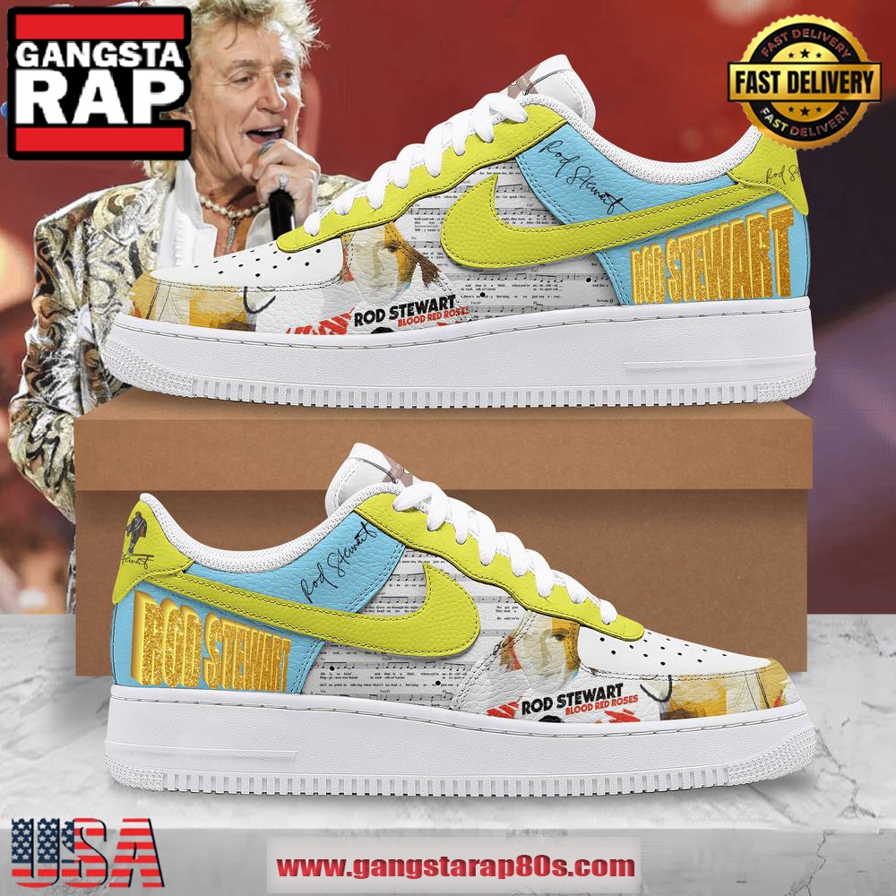 Rod Stewart Signature Limited Edition Air Force 1 Running Sneakers Shoes Rod Stewart Signature Limited Edition Air Force 1 Running Sneakers Shoes