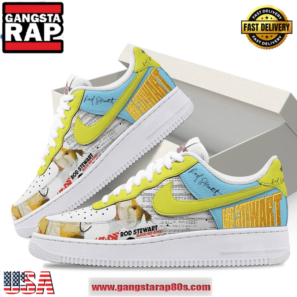 Rod Stewart Signature Limited Edition Air Force 1 Running Sneakers Shoes Rod Stewart Signature Limited Edition Air Force 1 Running Sneakers Shoes
