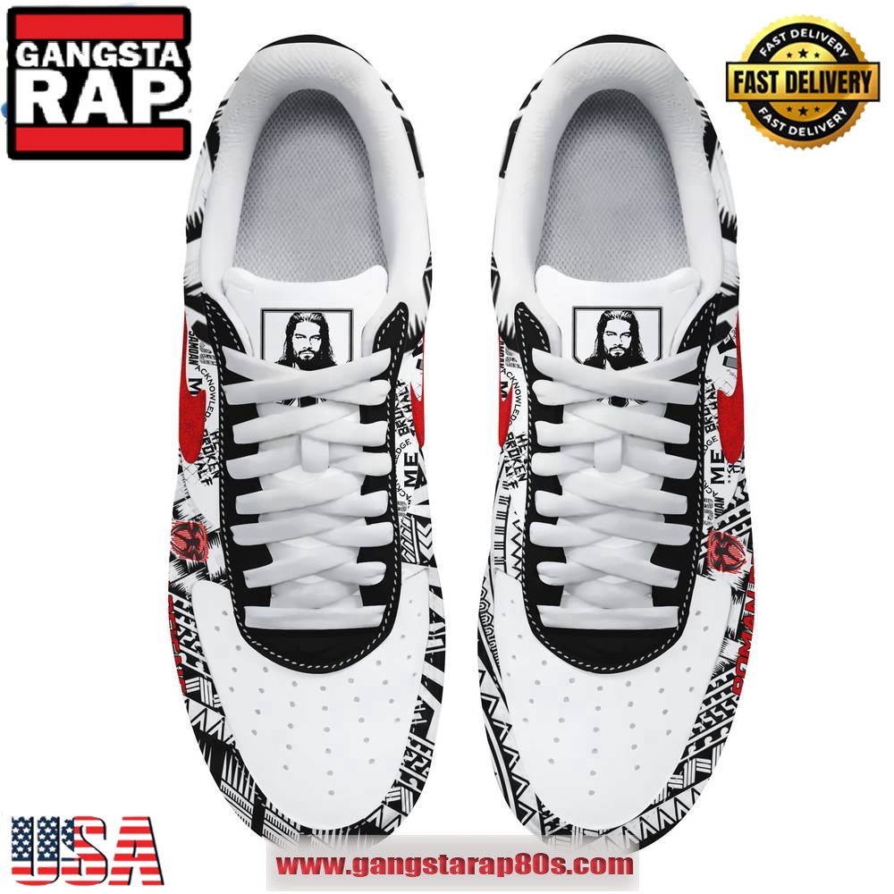 Roman Reigns Acknowledge Me Air Force 1 Running Sneakers Shoes Roman Reigns Acknowledge Me Air Force 1 Running Sneakers Shoes