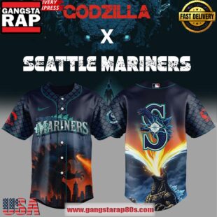 Seattle Mariners x Godzilla Special Edition Baseball Jersey Shirt