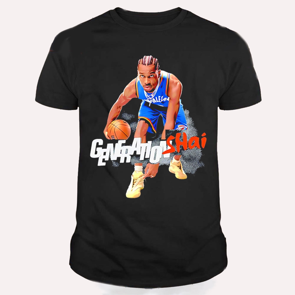 Shai Gilgeous-Alexander Oklahoma City Thunder Slam Graphic T Shirt Shai Gilgeous-Alexander Oklahoma City Thunder Slam Graphic T Shirt
