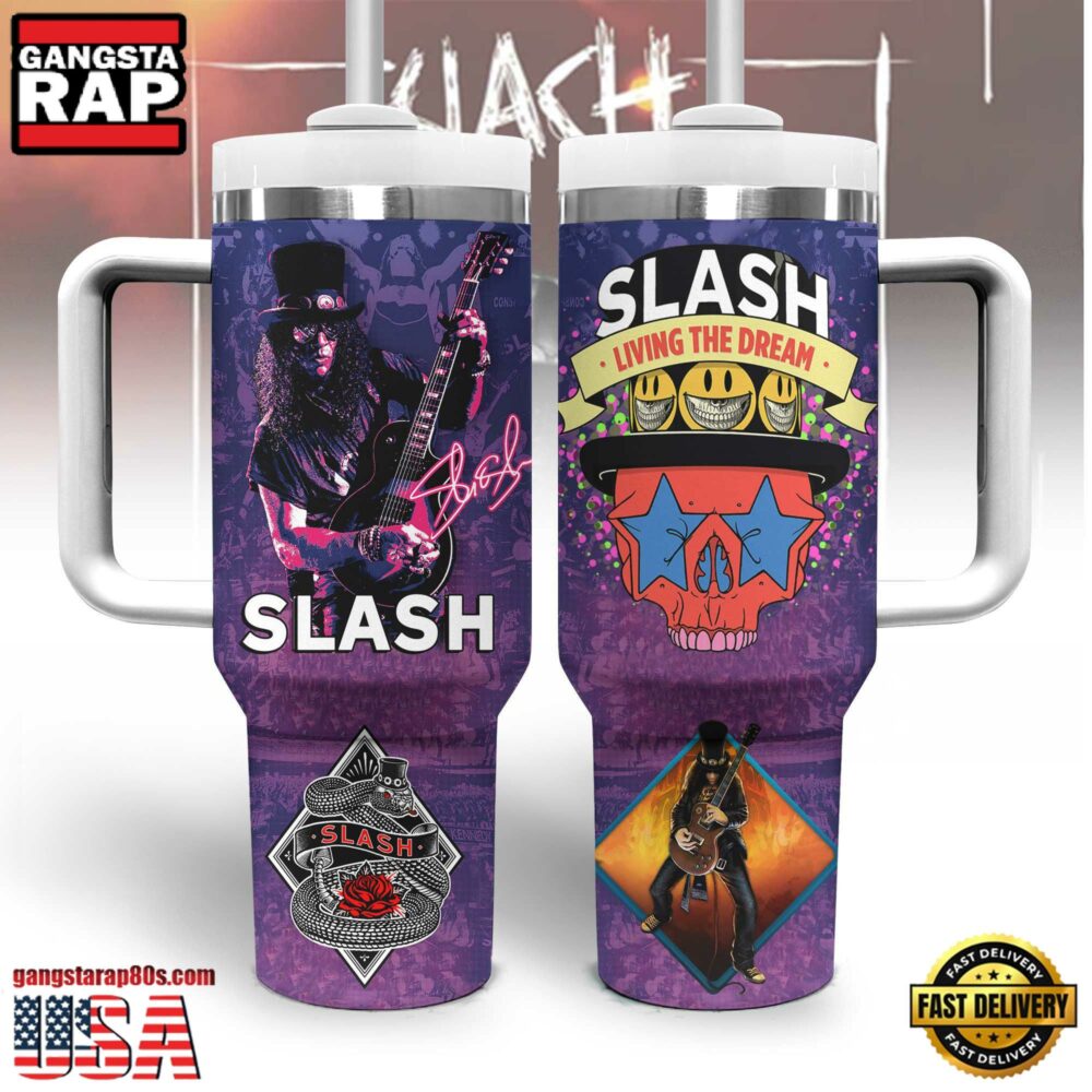 Slash Music Custom Stanley Quencher 40oz Stainless Steel Tumbler Slash Music Custom Stanley Quencher 40oz Stainless Steel Tumbler