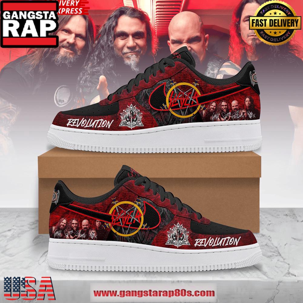 Slayer Revolution Limited Edition Air Force 1 Sneakers Shoes Slayer Revolution Limited Edition Air Force 1 Sneakers Shoes