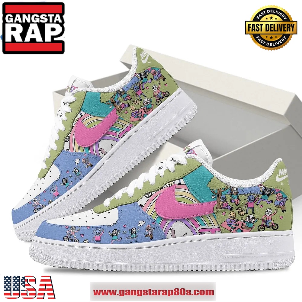 Slipknot Happy Toons Limited Edition Air Force 1 Running Sneakers Shoes Slipknot Happy Toons Limited Edition Air Force 1 Running Sneakers Shoes