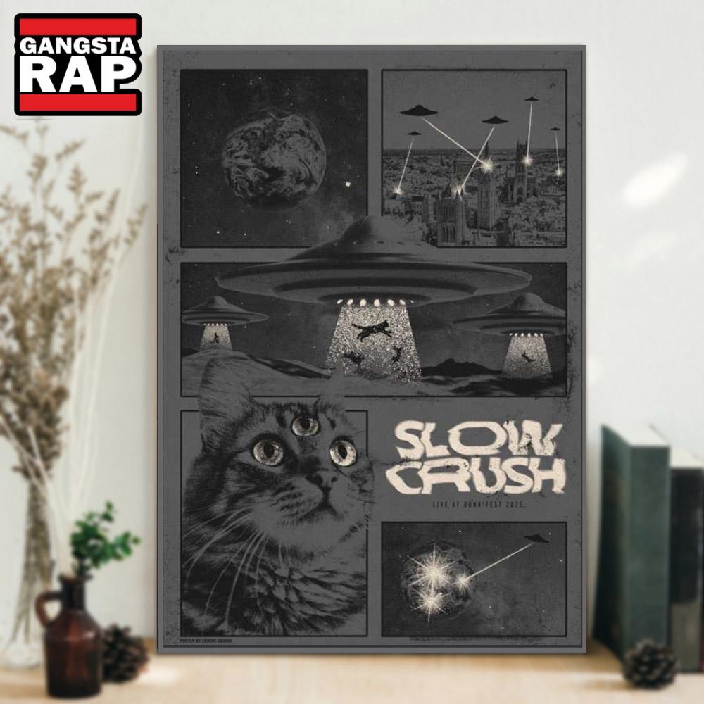 Slow Crush Live At Dunk! Fest 2025 Poster Canvas Art Slow Crush Live At Dunk! Fest 2025 Poster Canvas Art