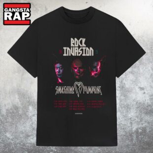 Smashing Pumpkin Rock Invasion Tour 2025 T Shirt