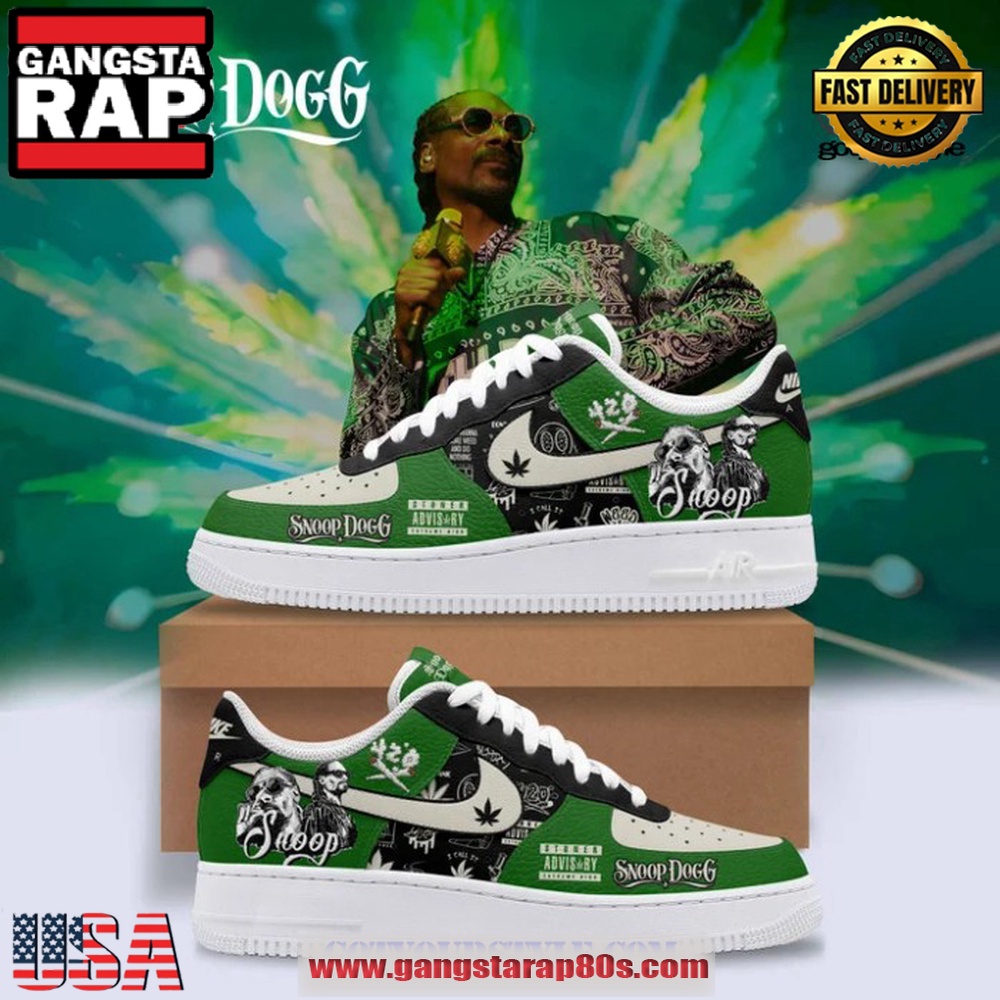 Snoop Dogg 420 Weed Limited Edition Air Force 1 Running Sneakers Shoes Snoop Dogg 420 Weed Limited Edition Air Force 1 Running Sneakers Shoes