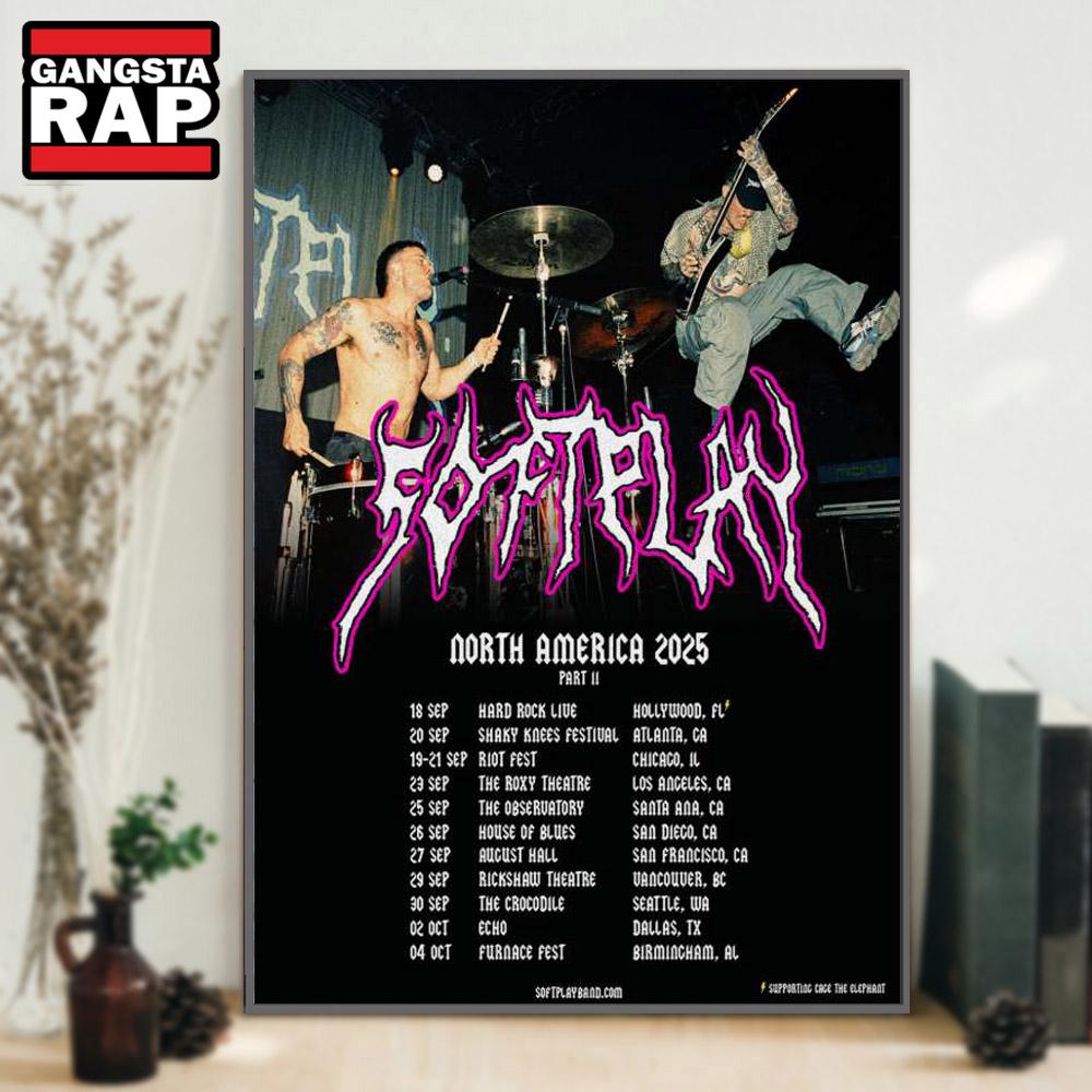 Soft Play North America 2025 Concert Poster Canvas Art Soft Play North America 2025 Concert Poster Canvas Art