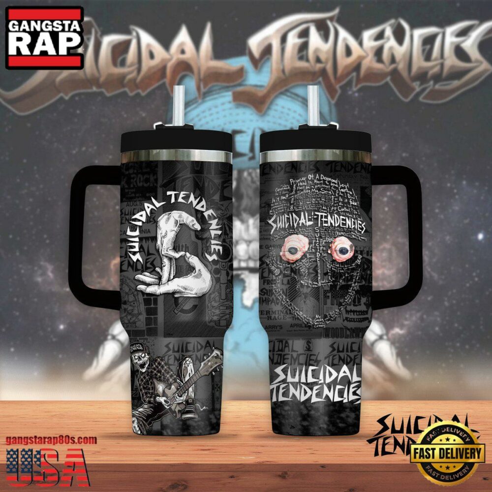 Suicidal Tendencies Music Custom Stanley Quencher 40oz Stainless Steel Tumbler Suicidal Tendencies Music Custom Stanley Quencher 40oz Stainless Steel Tumbler