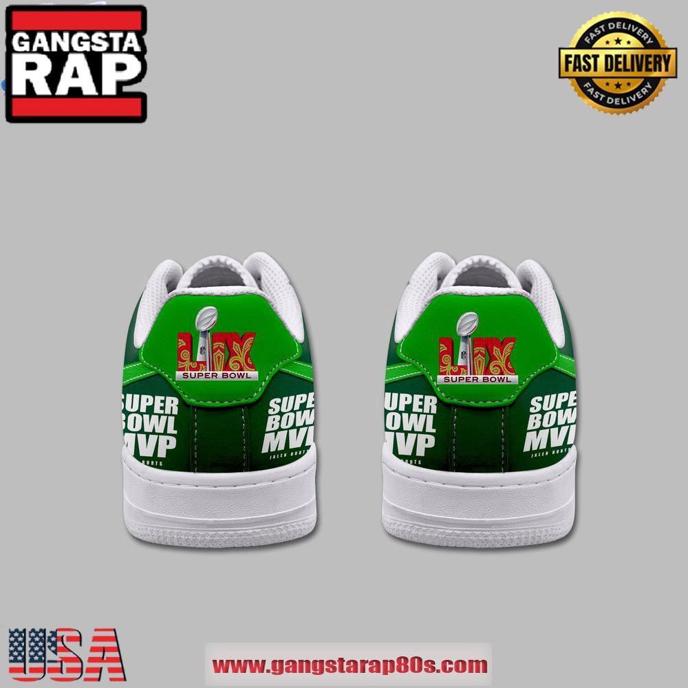 Super Bowl LIX MVP Jalen Hurts Limited Edition Air Force 1 Running Sneakers Shoes Super Bowl LIX MVP Jalen Hurts Limited Edition Air Force 1 Running Sneakers Shoes