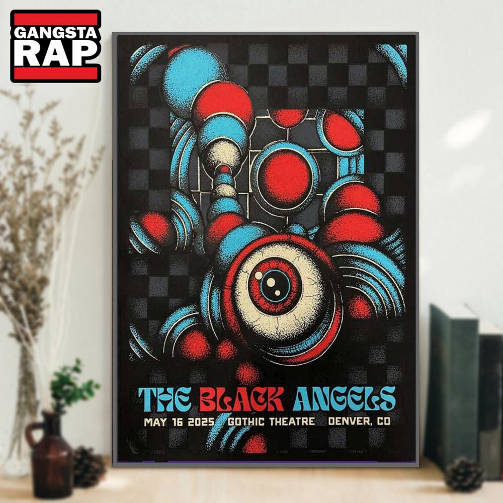 The Black Angels Gothic Theatre, Englewood, CO May 16 2025 Tour Poster Canvas Art The Black Angels Gothic Theatre, Englewood, CO May 16 2025 Tour Poster Canvas Art