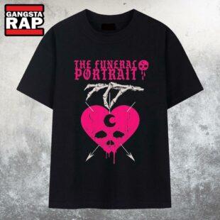 The Funeral Portrait Greetings From Suffocate City Valentines Heart Skeleton T Shirt