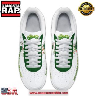 The Grinch Just Waiting For Grinchmas Limited Air Force 1 Running Sneakers Shoes