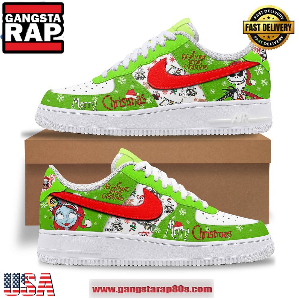 The Nightmare Before Christmas Merry Christmas 2024 Air Force 1 Running Sneakers Shoes The Nightmare Before Christmas Merry Christmas 2024 Air Force 1 Running Sneakers Shoes
