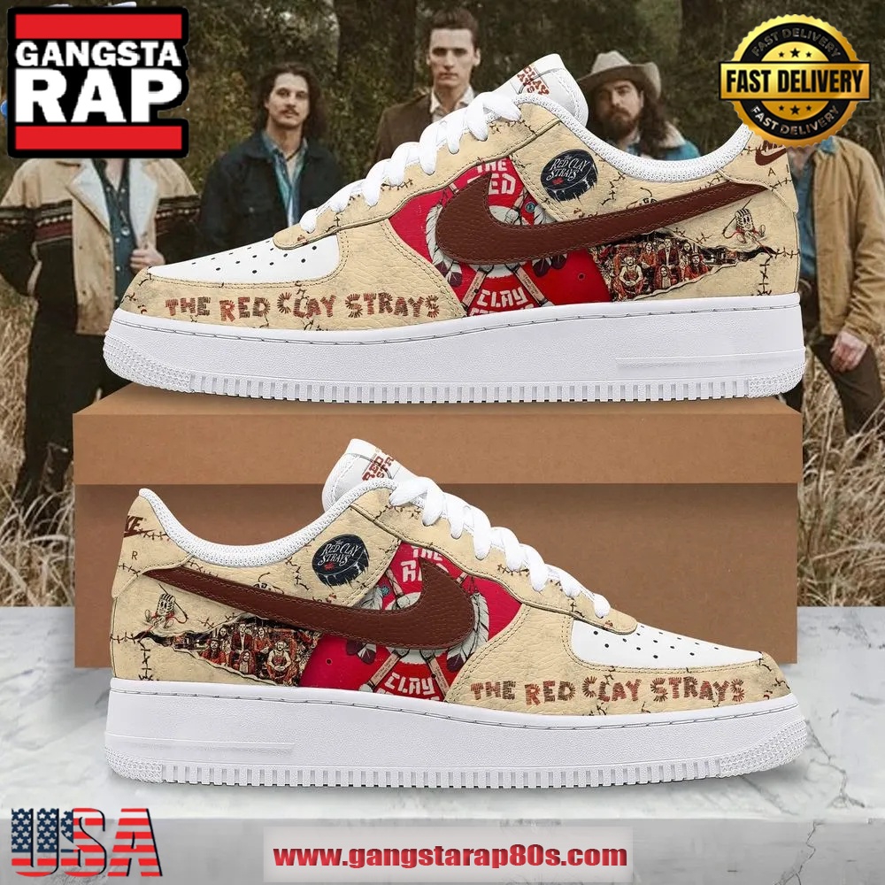 The Red Clay Strays Get Right 2025 Tour Air Force 1 Running Sneakers Shoes The Red Clay Strays Get Right 2025 Tour Air Force 1 Running Sneakers Shoes