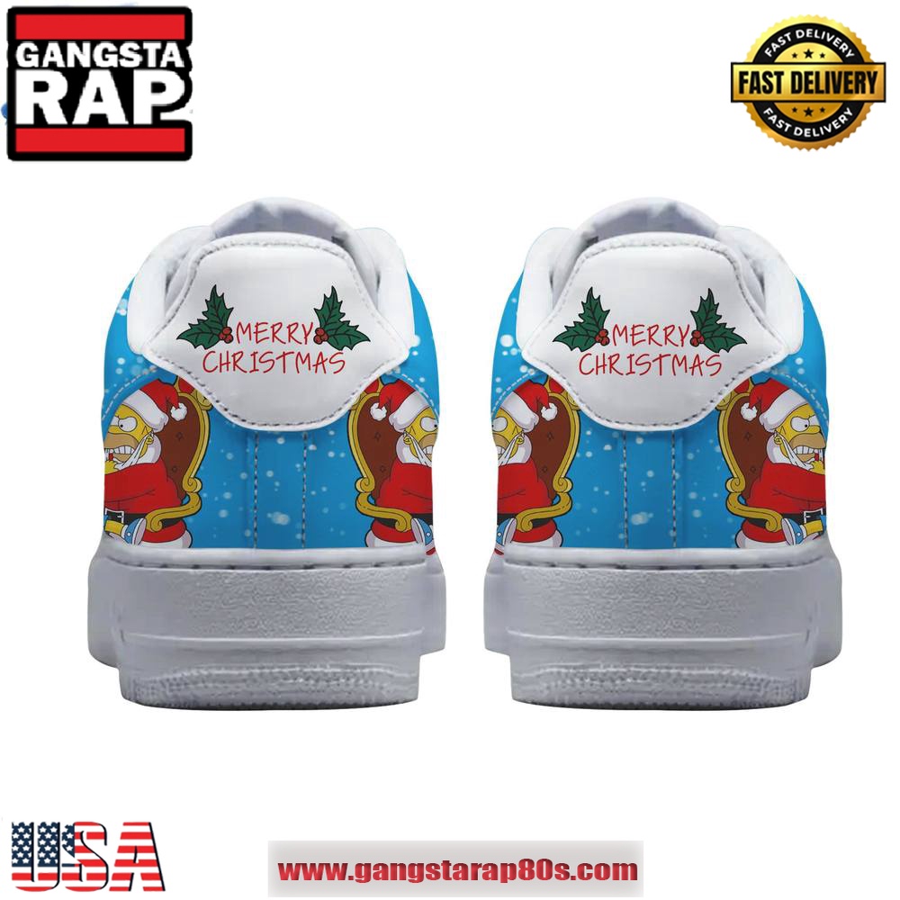 The Simpsons Merry Christmas Limited Edition Air Force 1 Running Sneakers Shoes The Simpsons Merry Christmas Limited Edition Air Force 1 Running Sneakers Shoes