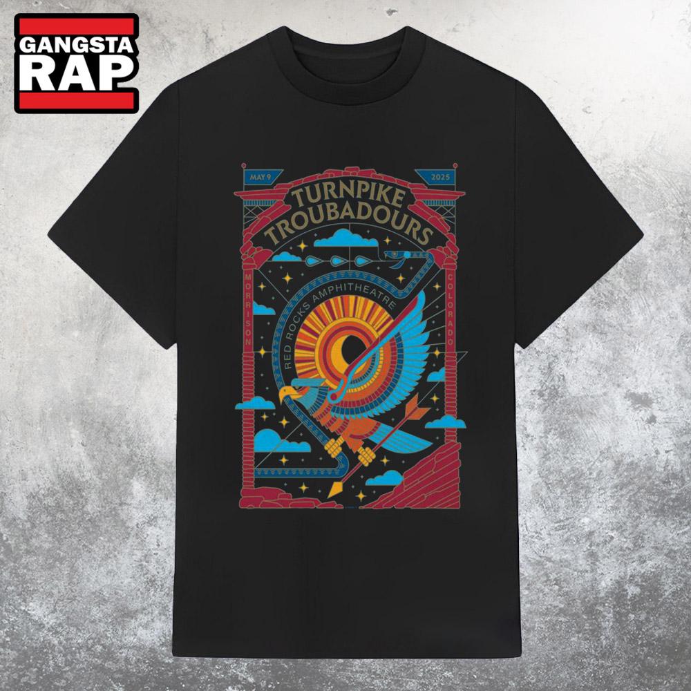 Turnpike Troubadours Red Rocks Amphitheatre Morrison, CO May 9 2025 Concert T Shirt Turnpike Troubadours Red Rocks Amphitheatre Morrison, CO May 9 2025 Concert T Shirt