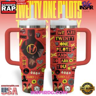 Twenty One Pilots Music Custom Stanley Quencher 40oz Stainless Steel Tumbler For Fans