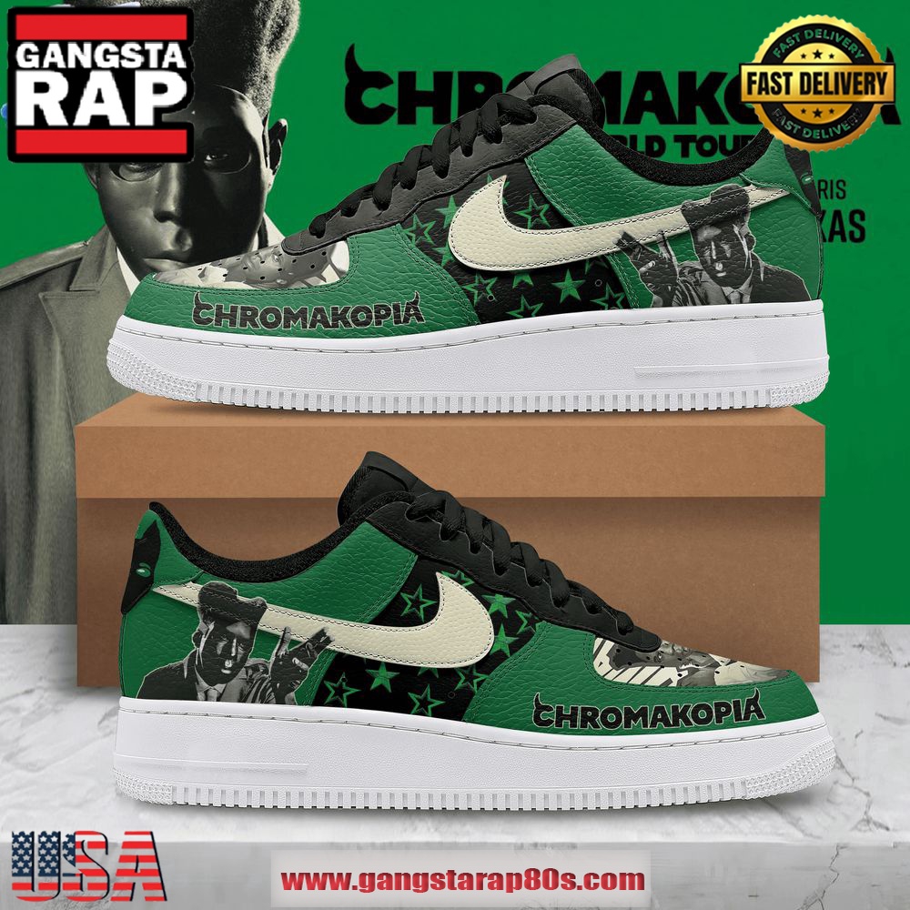 Tyler The Creator Chromakopia Limited Edition Air Force 1 Running Sneakers Shoes Tyler The Creator Chromakopia Limited Edition Air Force 1 Running Sneakers Shoes