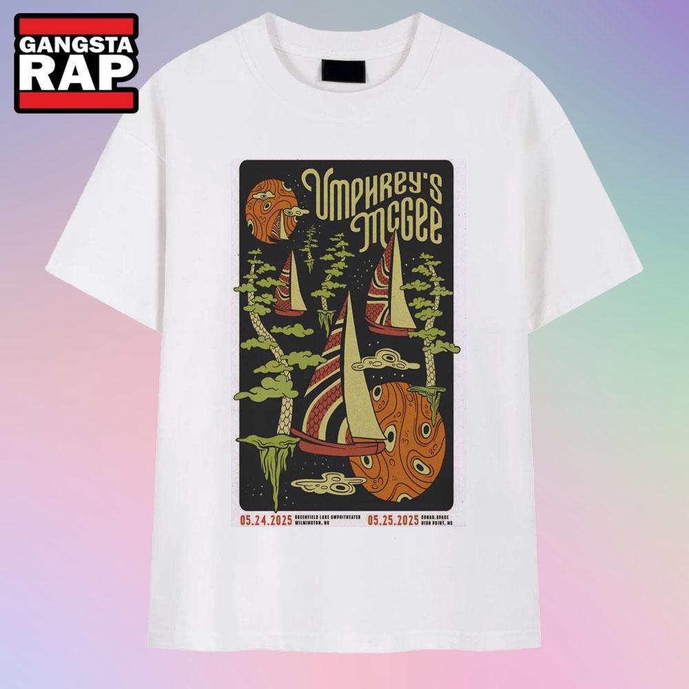 Umphrey’s McGee North Carolina May 24-25 2025 Tour T Shirt Umphrey’s McGee North Carolina May 24-25 2025 Tour T Shirt