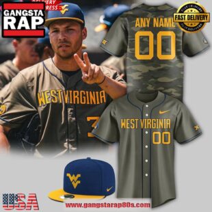 West Virginia Mountaineers x 2025 Armed Forces Baseball Jersey