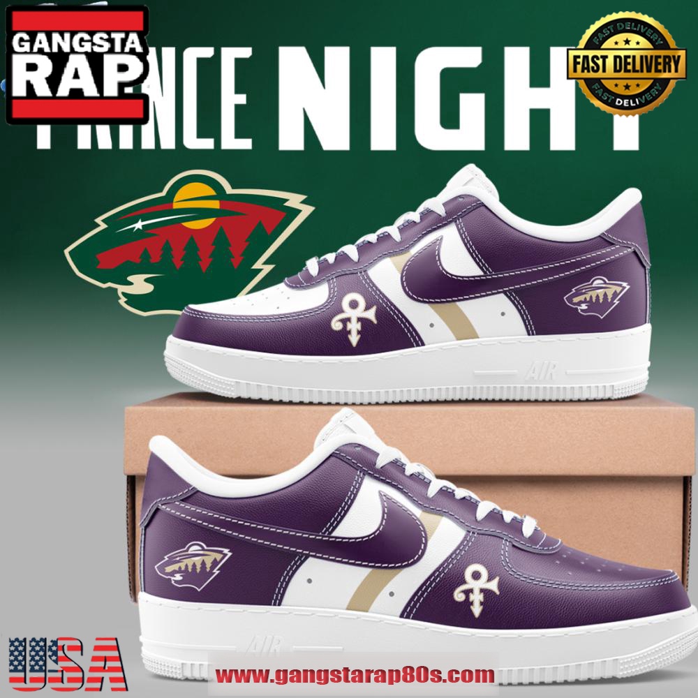Wild x Prince Night Limited Edition Air Force 1 Running Sneakers Shoes Wild x Prince Night Limited Edition Air Force 1 Running Sneakers Shoes