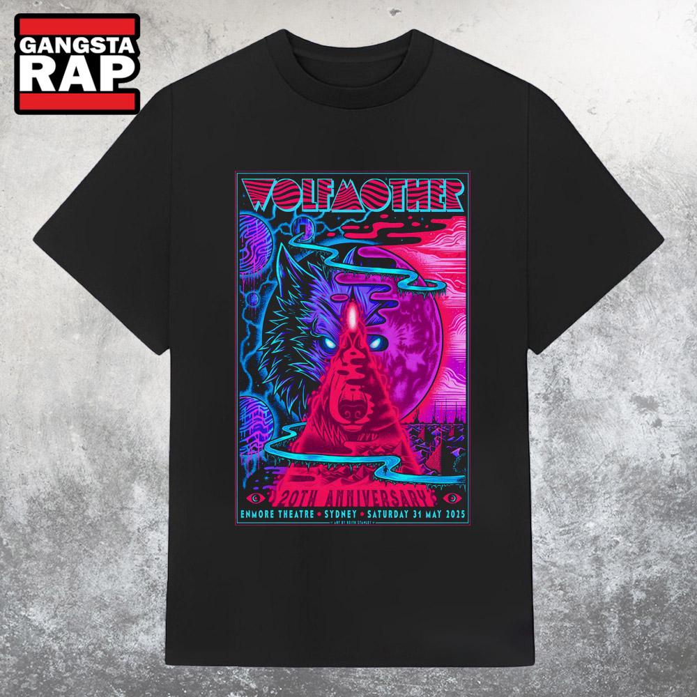 Wolfmother Enmore Theatre Newtown, Australia May 31 2025 Tour T Shirt Wolfmother Enmore Theatre Newtown, Australia May 31 2025 Tour T Shirt