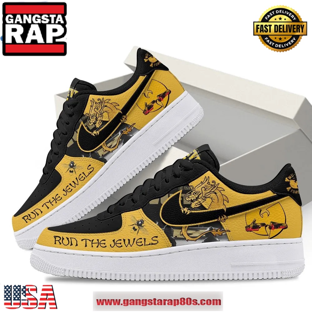 Wu-Tang Run The Jewels Limited Edition Air Force 1 Running Sneakers Shoes Wu-Tang Run The Jewels Limited Edition Air Force 1 Running Sneakers Shoes