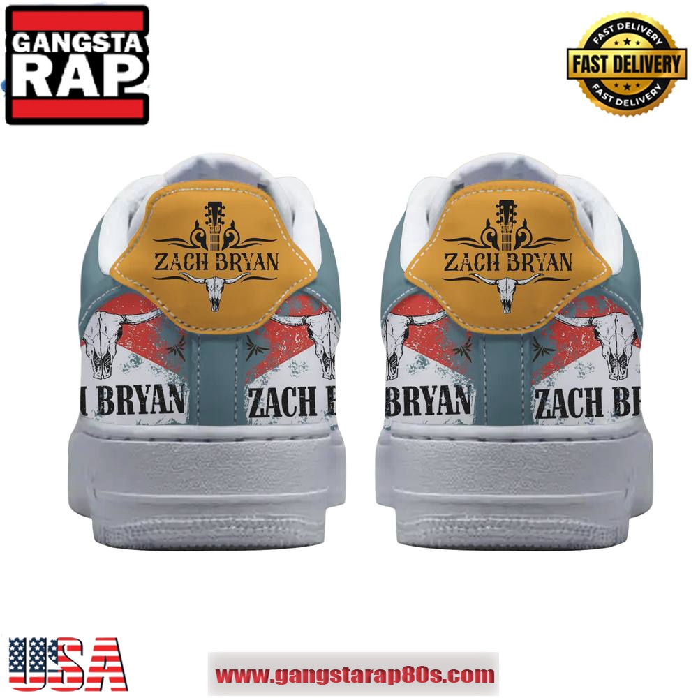 Zach Bryan The Quittin Time Tour Cowboy Limited Edition Air Force 1 Running Sneakers Shoes Zach Bryan The Quittin Time Tour Cowboy Limited Edition Air Force 1 Running Sneakers Shoes