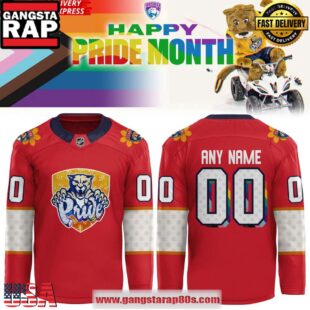 2025 Florida Panthers Pride Month Special Red Custom Hockey Jersey