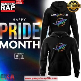 2025 Miami Dolphins Pride Month Edition All Over Print Hoodie