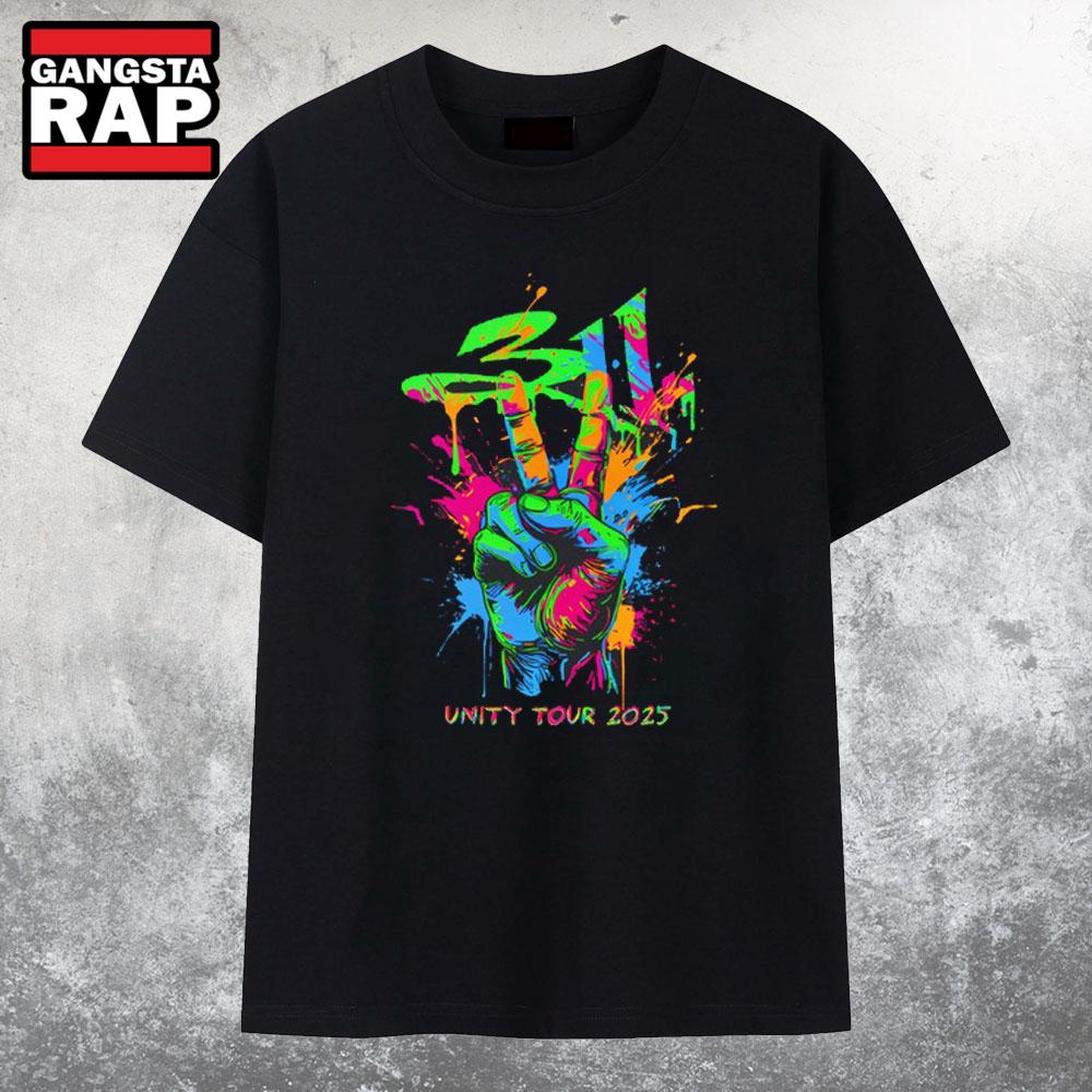 311 Unity Tour Peace Splatter 2025 T Shirt 311 Unity Tour Peace Splatter 2025 T Shirt