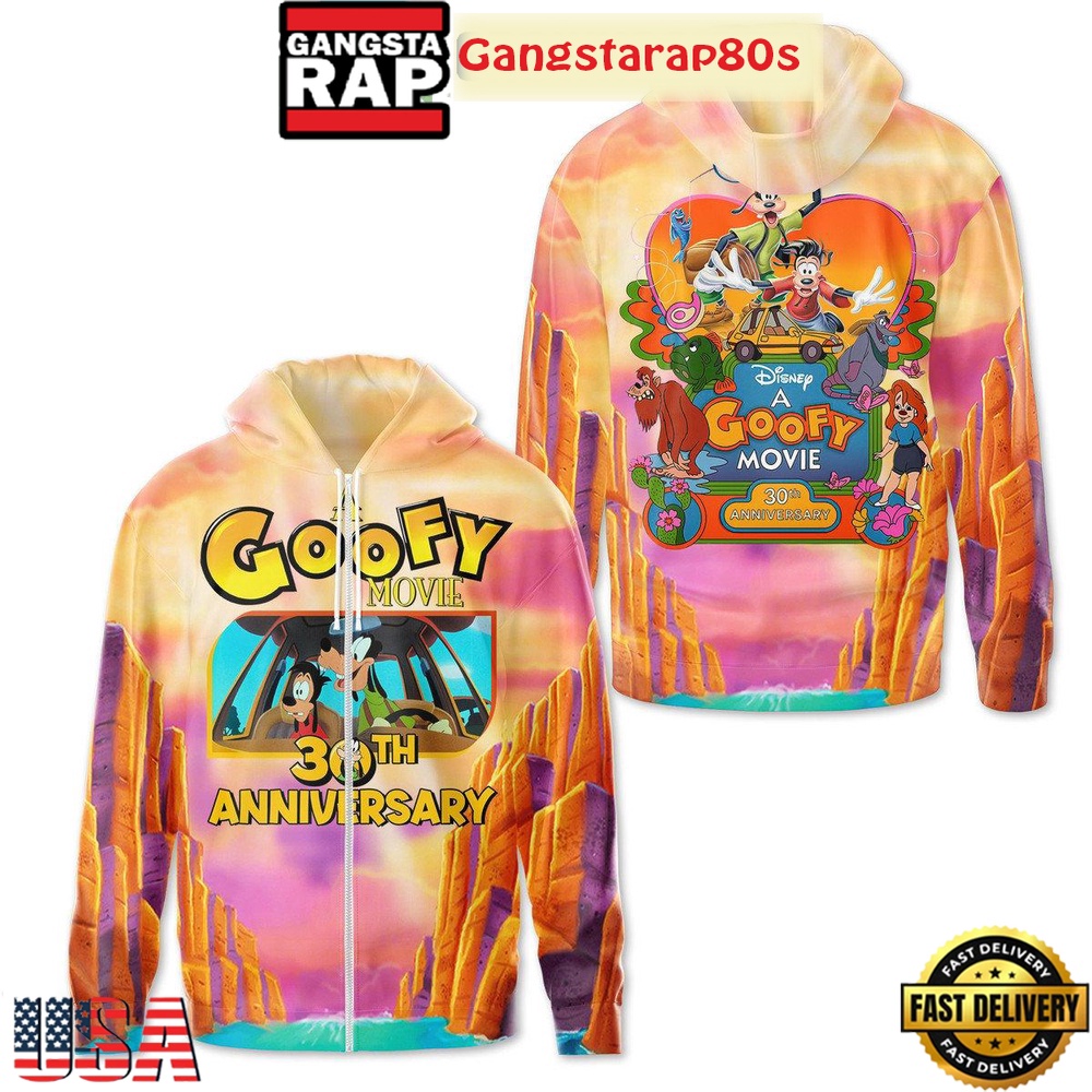 A Goofy Movie 30th Anniversary All Over Print T-Shirt Hoodie A Goofy Movie 30th Anniversary All Over Print T-Shirt Hoodie