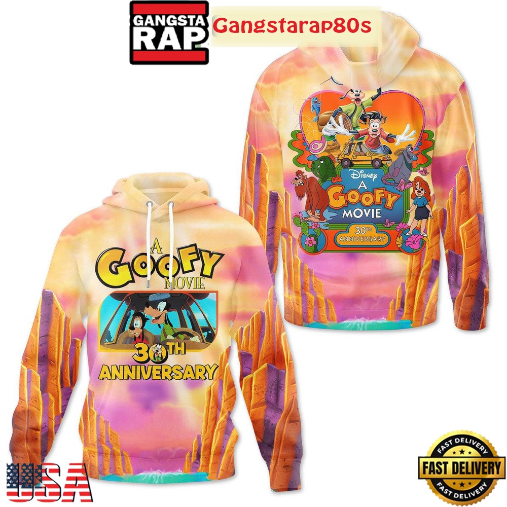 A Goofy Movie 30th Anniversary All Over Print T-Shirt Hoodie A Goofy Movie 30th Anniversary All Over Print T-Shirt Hoodie