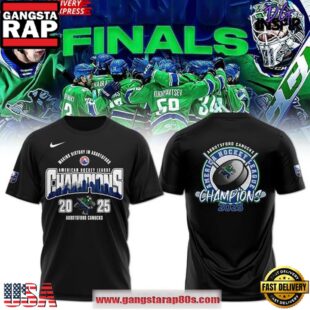 Abbotsford Canucks 2025 AHL Champions Black Unisex T Shirt