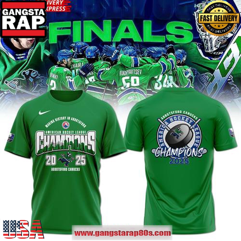 Abbotsford Canucks 2025 AHL Champions Green Unisex T Shirt Abbotsford Canucks 2025 AHL Champions Green Unisex T Shirt