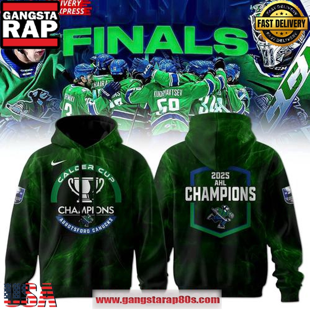 Abbotsford Canucks 2025 Calder Cup Champions Green All Over Print Hoodie Abbotsford Canucks 2025 Calder Cup Champions Green All Over Print Hoodie