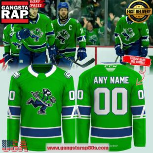 Abbotsford Canucks AHL CCM Edition Green Custom Hockey Jersey