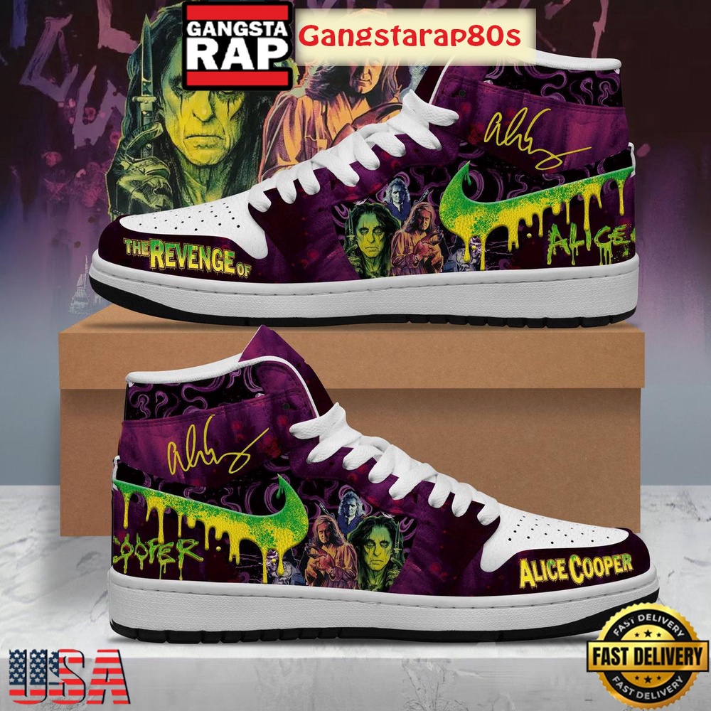 Alice Cooper The Revenge Of Air Jordan 1 Shoes Running Sneakers Alice Cooper The Revenge Of Air Jordan 1 Shoes Running Sneakers