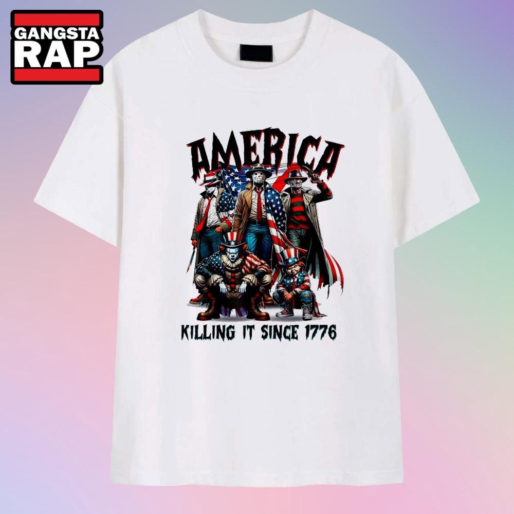 America Killing It Since 1776 Horrors T Shirt America Killing It Since 1776 Horrors T Shirt
