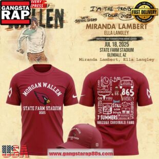 Arizona Cardinals x Morgan Wallen “I’m the Problem Tour” 2025 T-Shirt