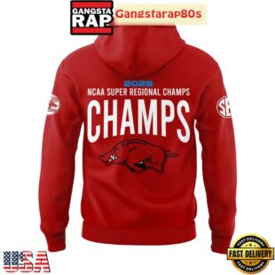 Arkansas Razorbacks Baseball NCAA Super Regional Champions All Over Print T-Shirt Hoodie