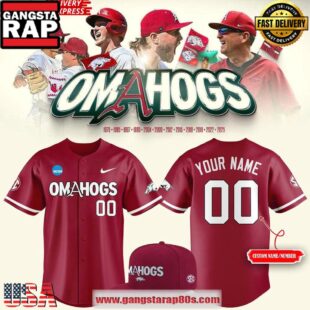 Arkansas Razorbacks Omahogs 2025 Custom Baseball Jersey Shirt
