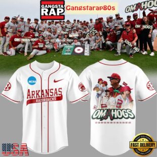 Arkansas Razorbacks Omahogs Champions Special White Baseball Jersey Shirt