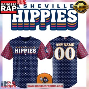Asheville Tourists “Hippies” 2025 Custom Baseball Jersey