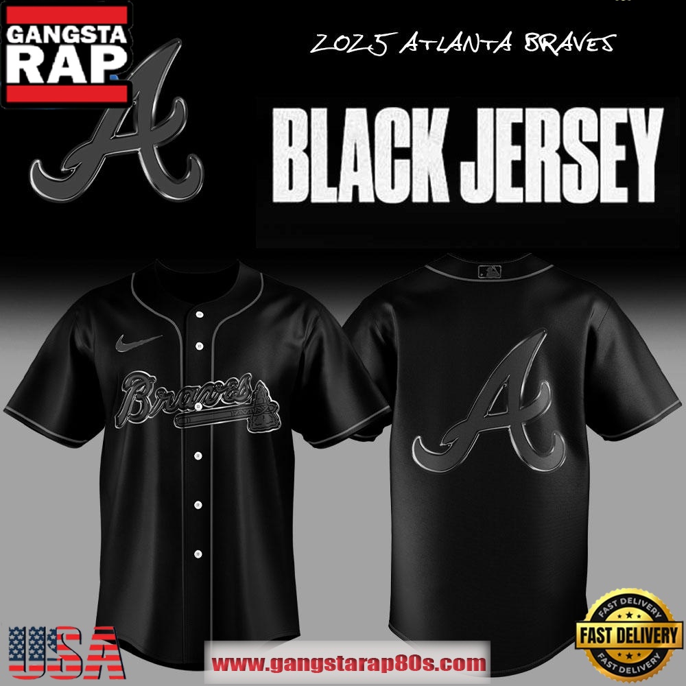 Atlanta Braves Back In Black Limited Edition Baseball Jersey Shirt Atlanta Braves Back In Black Limited Edition Baseball Jersey Shirt