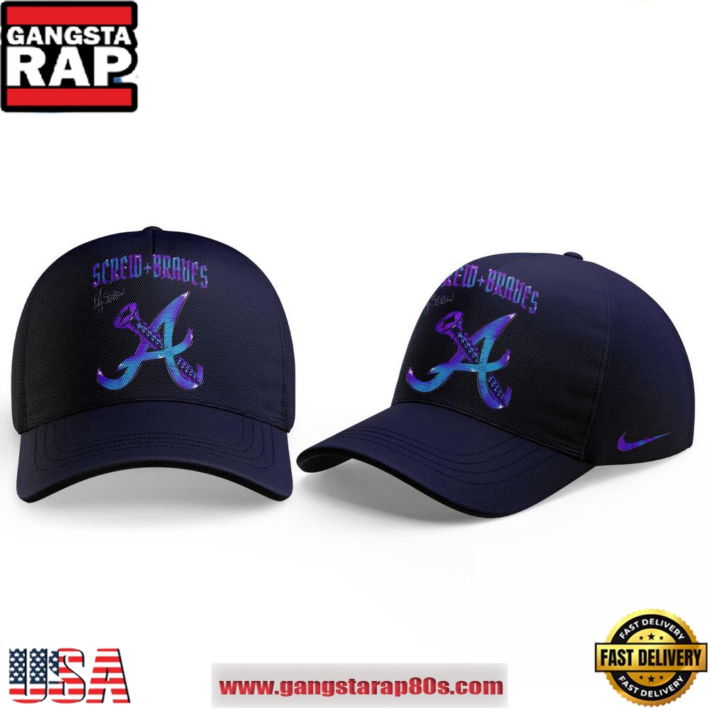 Atlanta Braves Honor All-Time DJ Screw Signature Limited Edition Classic Cap Snapback Hats Atlanta Braves Honor All-Time DJ Screw Signature Limited Edition Classic Cap Snapback Hats