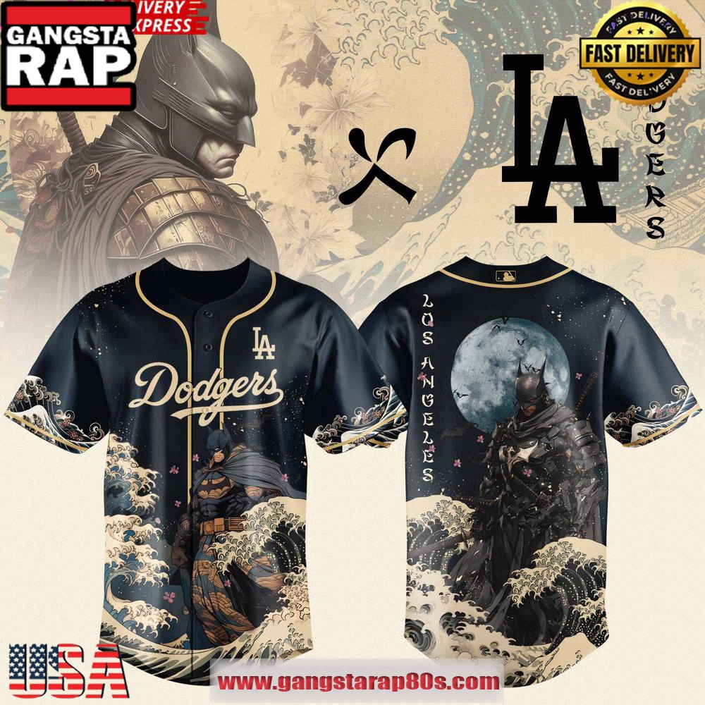 Batman x Los Angeles Dodgers Limited Edition Baseball Jersey Shirt Batman x Los Angeles Dodgers Limited Edition Baseball Jersey Shirt