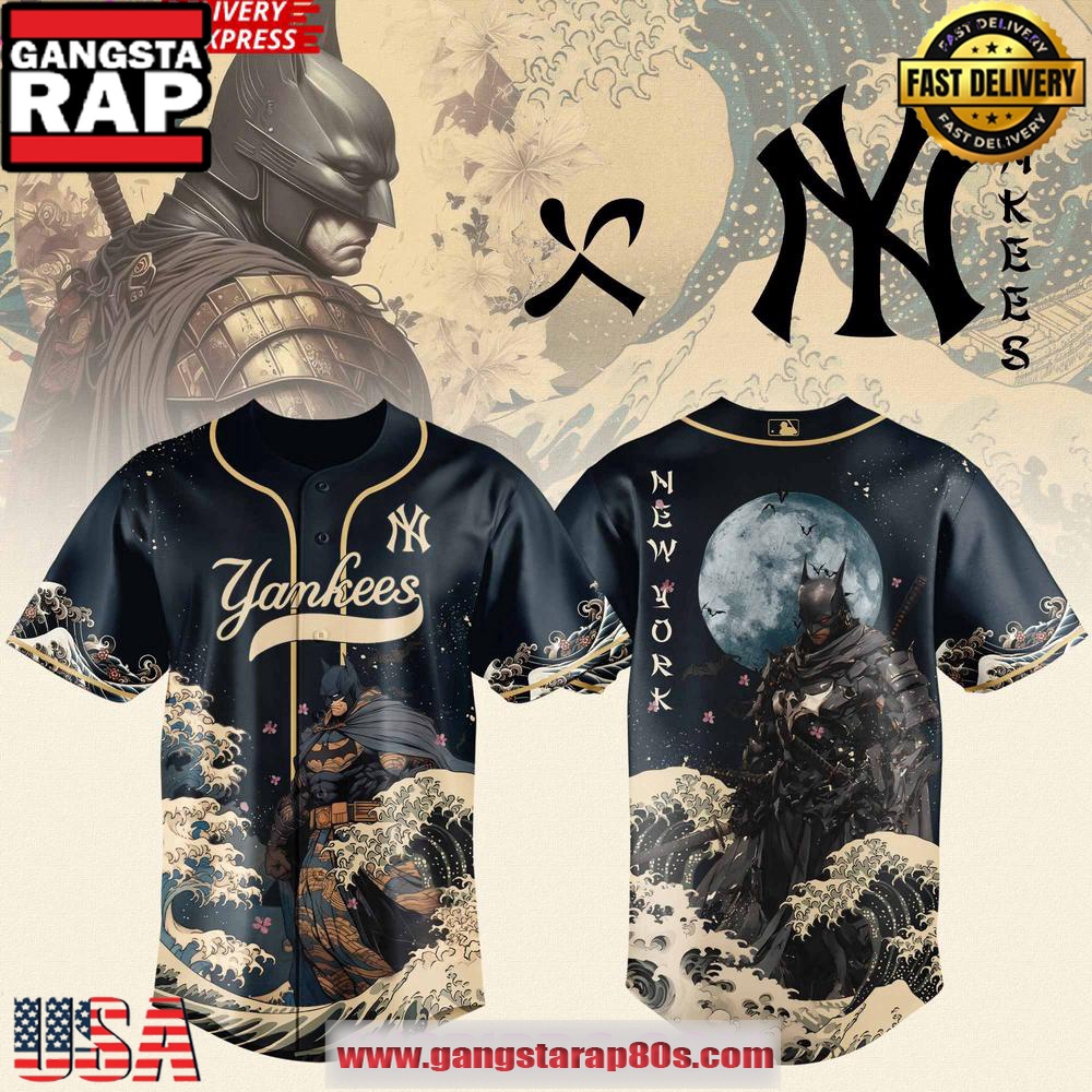 Batman x New York Yankees Limited Edition Baseball Jersey Shirt Batman x New York Yankees Limited Edition Baseball Jersey Shirt